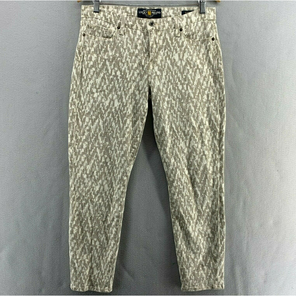 Lucky Brand Sofia Capri Aztec Jeans Womens 10/30 Boho Navajo Geometric Preppy